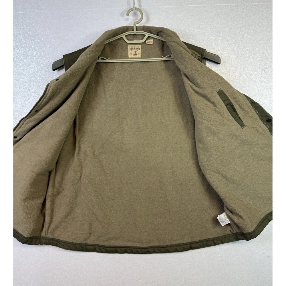 RedHead Vest Duck Canvas Mens Sz XL Camp Hunting Hiking Jacket Olive Green New - Picture 4 of 9